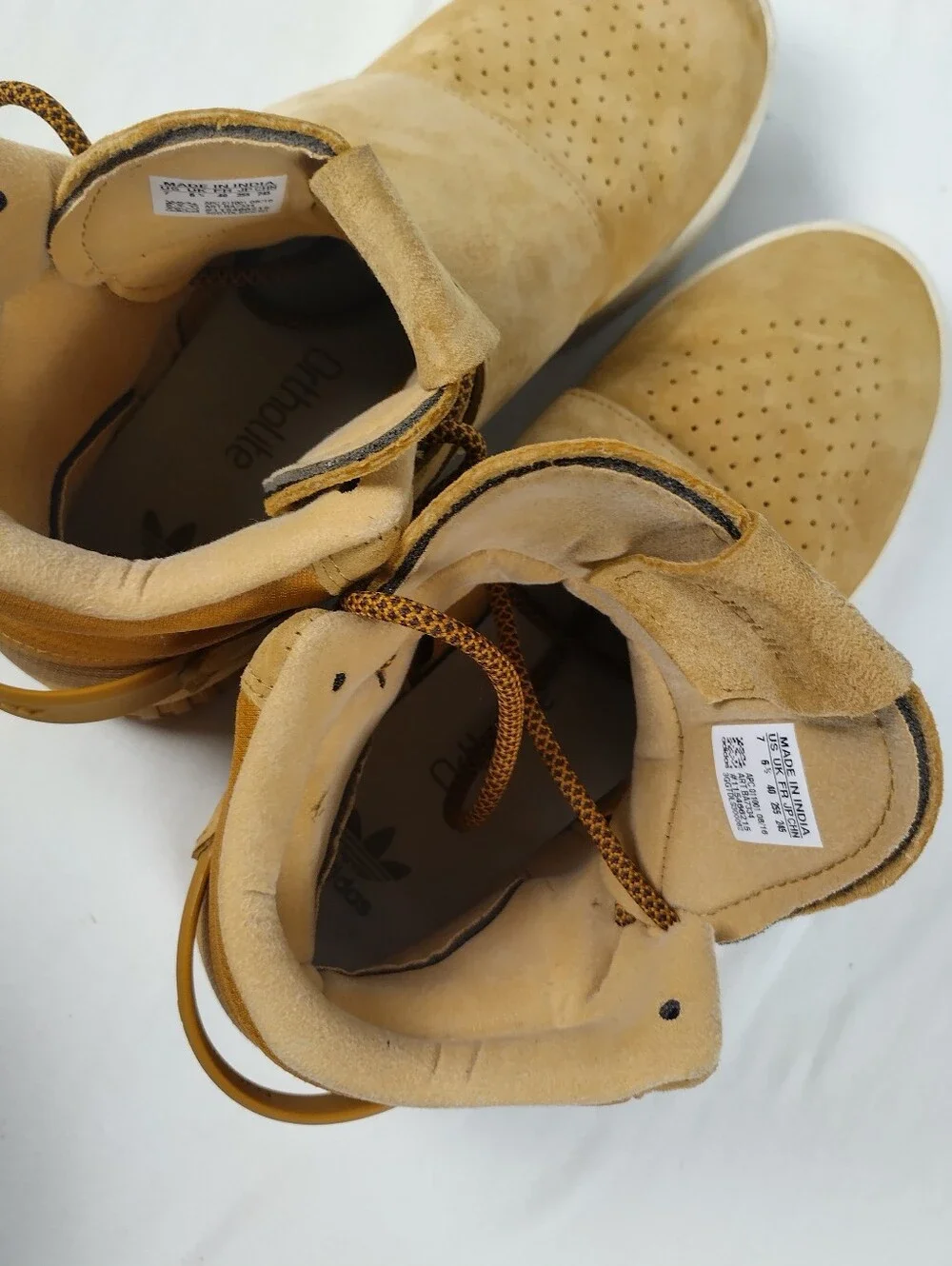 Adidas Tubular Invader Strap Men’s Size 7 Shoes Linen Khaki Rope Tie Swaude